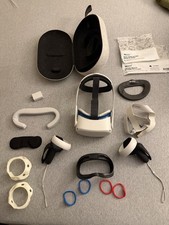 Meta Quest 2 256GB Bundle Elite Strap Case VR Cover Extras Mint No Drift