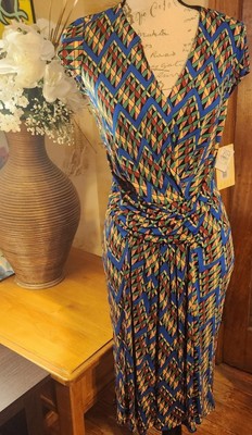 ISSA London Geometric Pattern Dress Womens Size 10 New With Tags