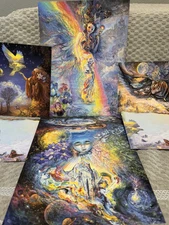 Josephine Wall Inspiration Fairy Greeting Card Lot Of 4 2 Large 8.5”x11” 2- Med