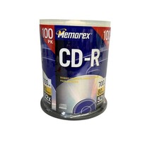 Memorex CD-R 100 Pack 700MB 80min 52x Recordable Blank Media Discs 3202-4581