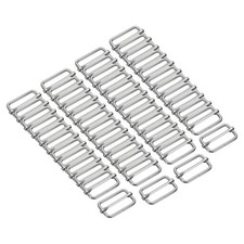 50Pack Slide Buckle 1 1/2" Tri-Glide Slides Adjuster Strap Slider, Silver