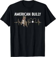 American Bully Dog Heartbeat XL American Bully T-Shirt Gift Unisex T-Shirt