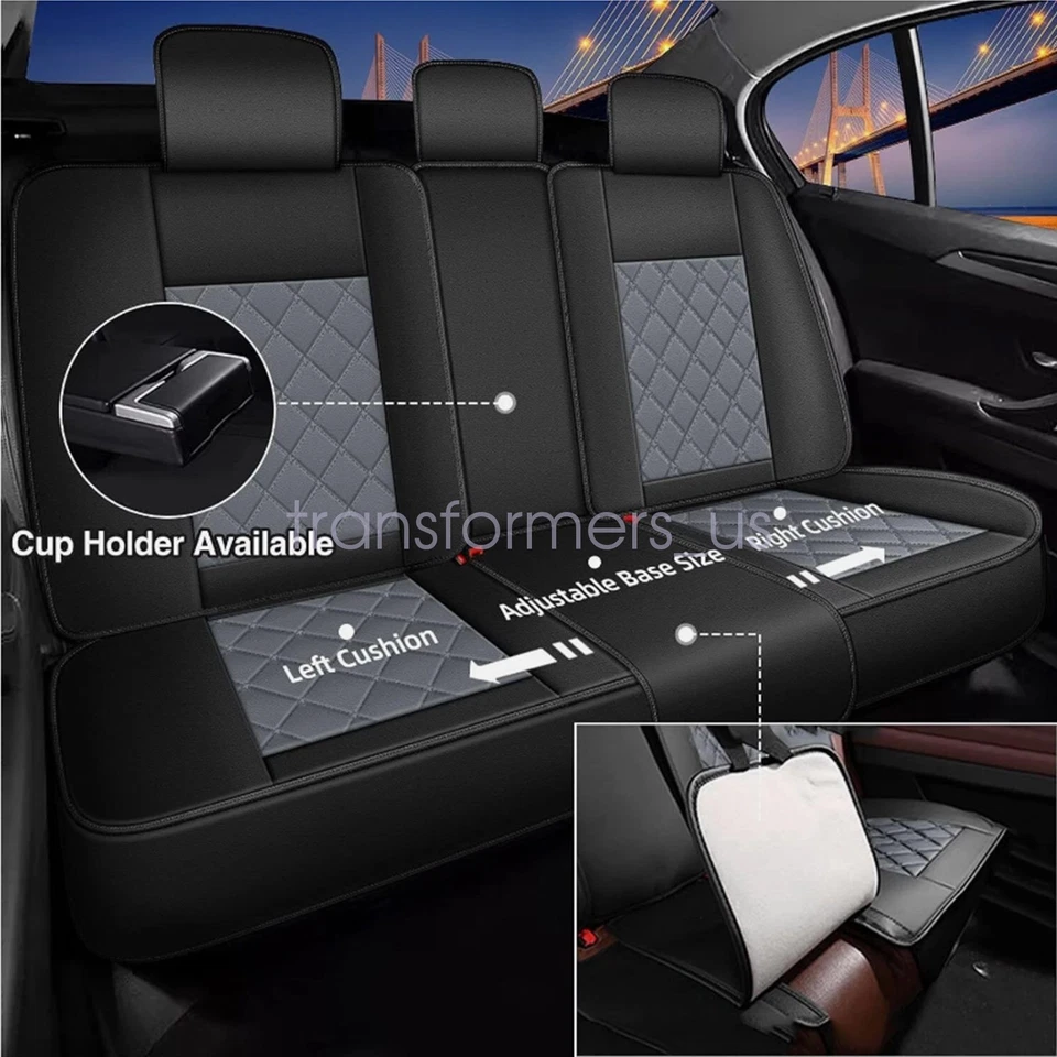 For Mercedes Benz E300 E350 E550 Full Front & Rear Protector Cushions Black+Gray Foto 3 de 4