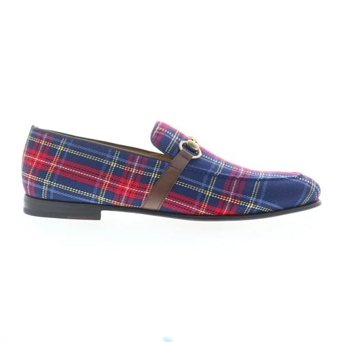 Mezlan Mez293 Mens Blue Canvas Loafers & Slip Ons Casual Shoes 9