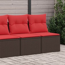 Salon de Jardin avec Coussins Canapé Balcon 4pcs Résine Tressée Acacia vidaXL