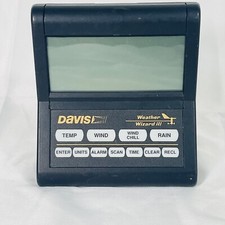 Davis Instruments Wired Anemometer / Display Unit Weather Wizard III Untested