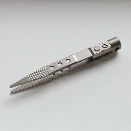 Titanium Alloy Tweezers Portable EDC Gear Gadgets Manual DIY Tip Thickening Tool - Picture 3 of 12