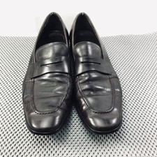 Salvatore Ferragamo Brown Leather Rain Lux Penny Loafers Size 7 D