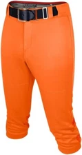 NEW Exxact Sports Zipper Orange Softball Pants Elastic Bottom Womens Adult Large