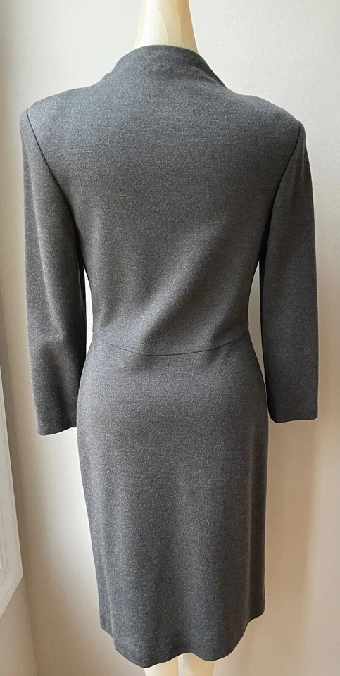 Vestido Vintage Geoffrey Beene Gris Franela Talla 8 YY693 Foto 3 de 4