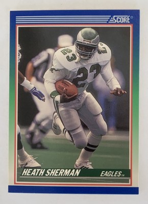 1990 Score Football 398 Heath Sherman - Philadelphia Eagles | eBay