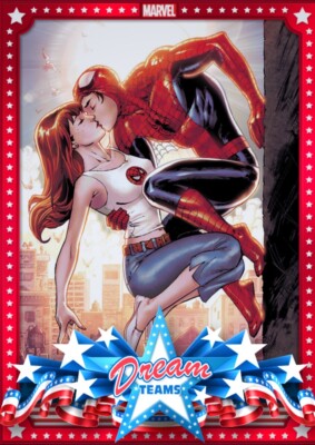 Topps Marvel Collect Dream Teams 24 Spider-Man Mary Jane Red Chrome SR [Digital]