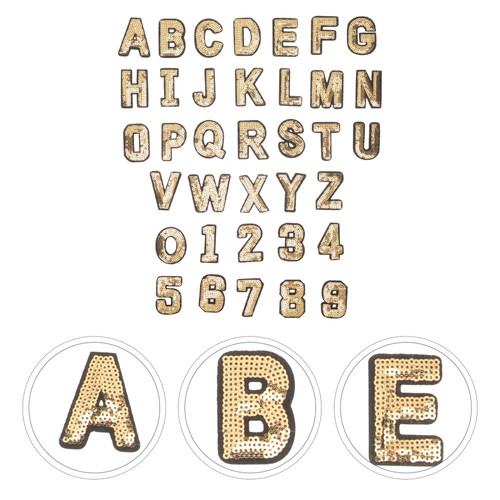 36 Pcs Stoffaufkleber -Sticker Gestickte Aufnäher DIY-Kleidungspatch