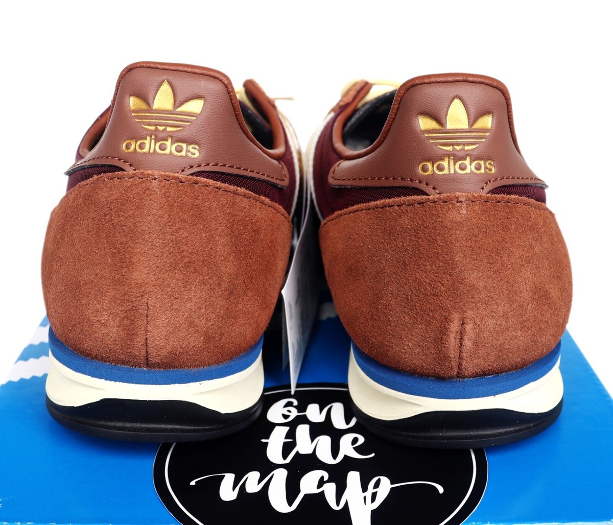 Adidas SL72 OG Maroon Burgundy Preloved Brown Yellow UK 4 5