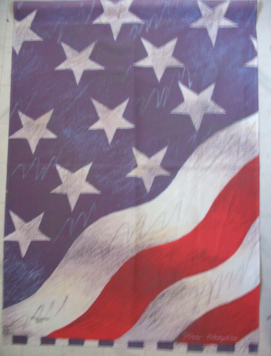 Toland Patriotic House FLAG 28X40" Elene Blandyleine w/ Pole hanger  8225 - Afbeelding 1 van 6