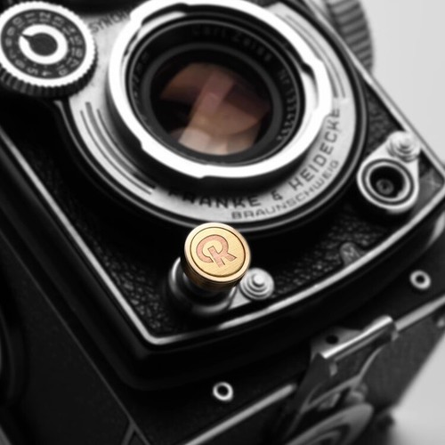 Bouton d'obturateur cuivre/acier pour 35 Rolleiflex 2.8E 2.8C 3.5F 3.5 MX RF - Photo 5/8