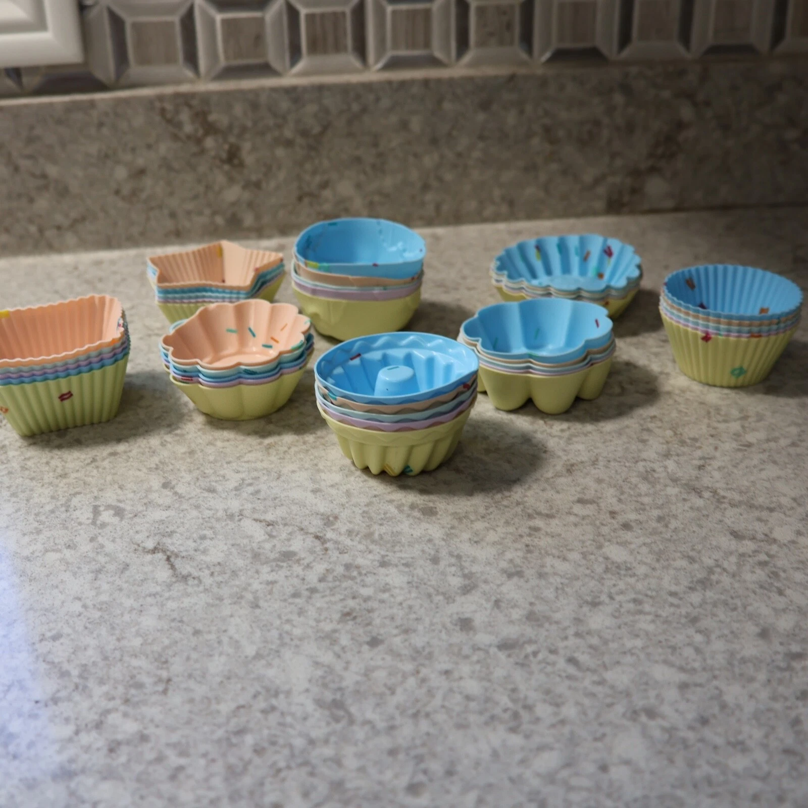 Confetti Silicone Mini Muffin Baking Cups - Set of 40