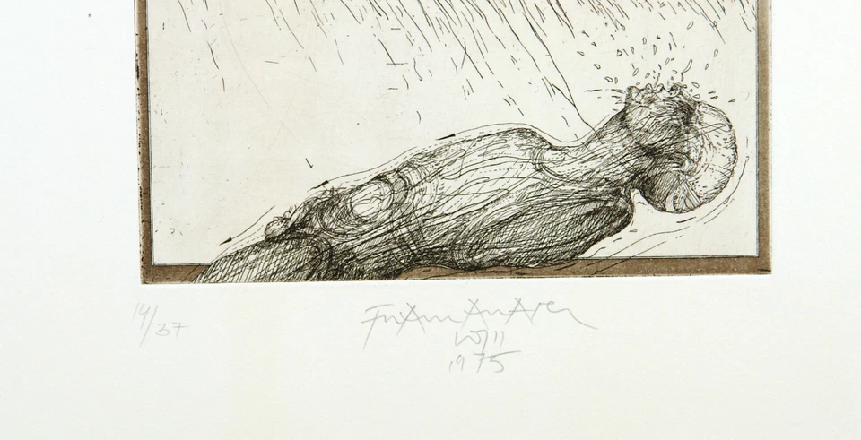 "UFO", 1975. Aquatinta Franz Anatol WYSS (*1940 SUI), handsigniert - Bild 3 von 3