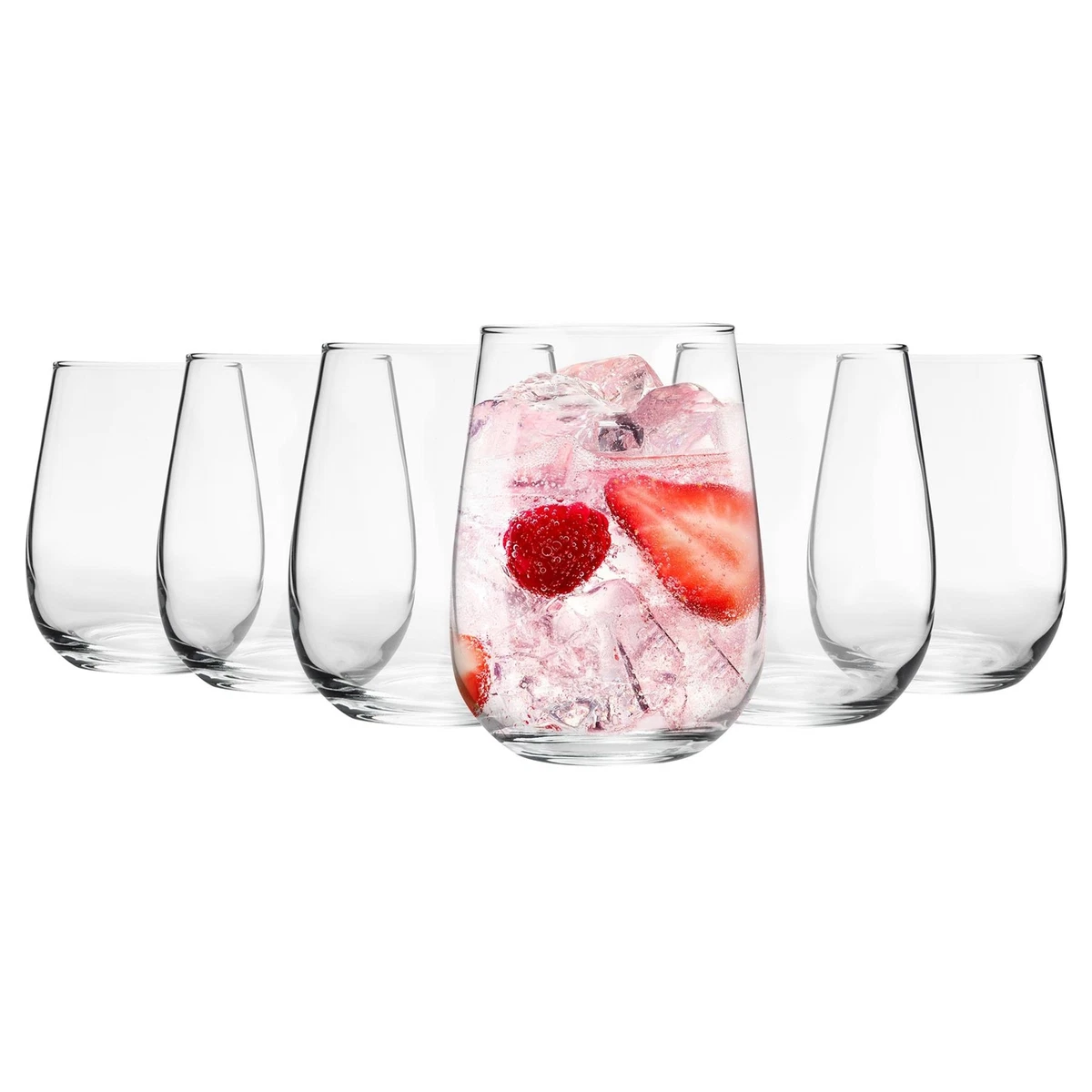 Glass Cups Wine Set 6 Glasses  Drinking Glasses Set Glass