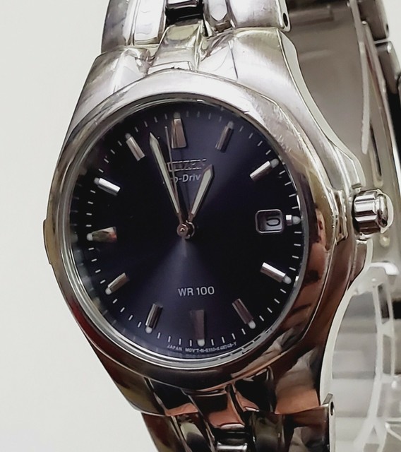 Vintage Citizen Eco-drive E110-k15702 Solar Wristwatch Made in Japan Stainless for sale online