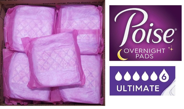 Poise Pads Overnight Level 6 Ultimate Extra Coverage 36 Ct BULK 