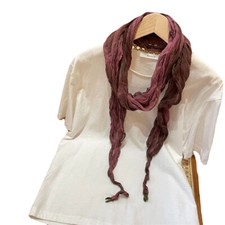 Damen Batik Baumwolle Leinen Schal Leicht Schal Atmungsaktiv Wrap Plissiert