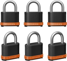 Candado de combinación resistente (paquete de 6)