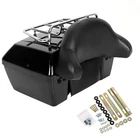Motorcycle Luggage Pack Trunk Tail Box Backrest Top Rack For Harley Touring