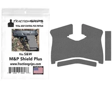 Tractiongrips gray rubber gun grip tape overlay for S&W M&P Shield Plus