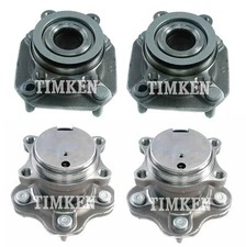 For Nissan Sentra FWD 4-Wheel ABS Front & Rear Wheel Bearings & Hubs Kit Timken