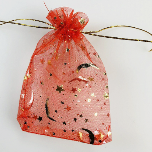 600x Moon Stars Borgetta Gioielli Organza Borse Natale Festa Preferibile Borsa - Foto 7 di 12