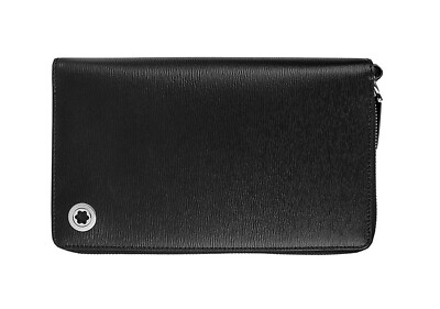MONTBLANC 4810 WESTSIDE TRAVEL COMPANION 12CC WALLET BAG BLACK LEATHER 107357