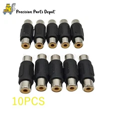 10 AV Couplers Female RCA to Female RCA for Audio & Video Extension