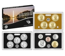 2015 S U.S. Mint 90% Silver Proof set (14) coins with Native American & Quarters