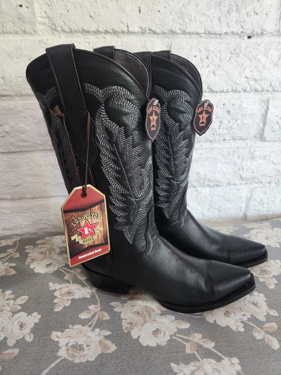 Black snip top toe boots