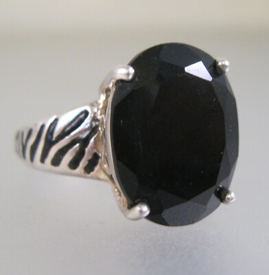 Chateau D'Argent David Sigal Oval Black Onyx Zebra Stripe Ring