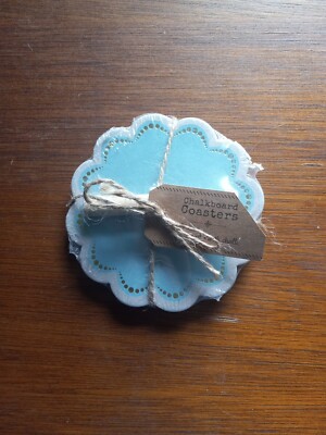 Chalkboard Coasters 4 Count With Chalk