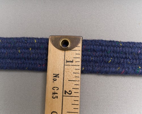 BROOKS BROTHERS Navay Stretch Belt Leather Brass Buckle Mens 42 - Stretched Out - Picture 7 of 15