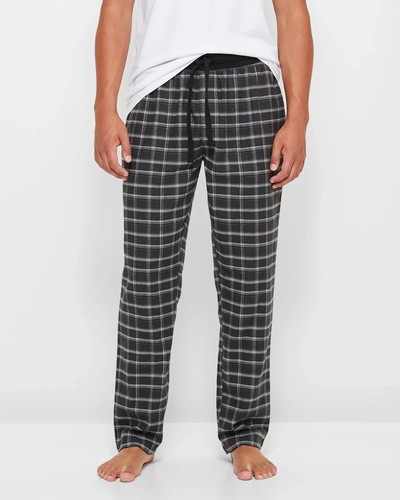 MENS size M Flannel charcoal check sleep pants pockets Target Man medium NEW 807