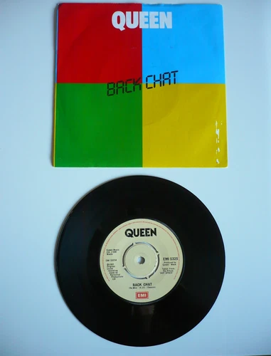 Queen Back Chat 7" Vinyl UK 1982 EMI 1st Press A2/B3 Single Freddie Mercury