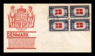 DR JIM STAMPS US COVER DENMARK OVERRUN COUNTRIES FDC BLOCK ANDERSON ADDRESSED
