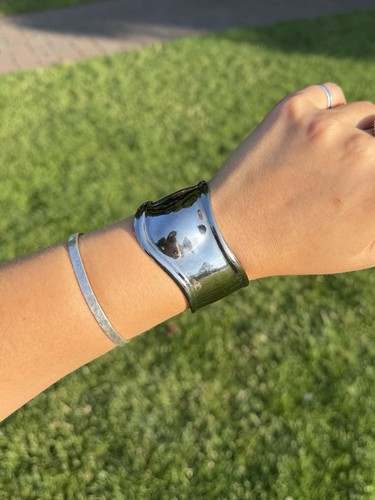 Tiffany & Co. Elsa Peretti Small Bone Cuff in Sterling Silver 925, 43 mm wide