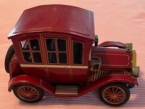 Vintage Tin Toy Grandpa Car Battery Operated Japan Nomura Trademark T.N