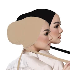 Hijab Caps Under Scarf for Muslim Islam Women Wrap Hair Soft Jersey Inner Und...