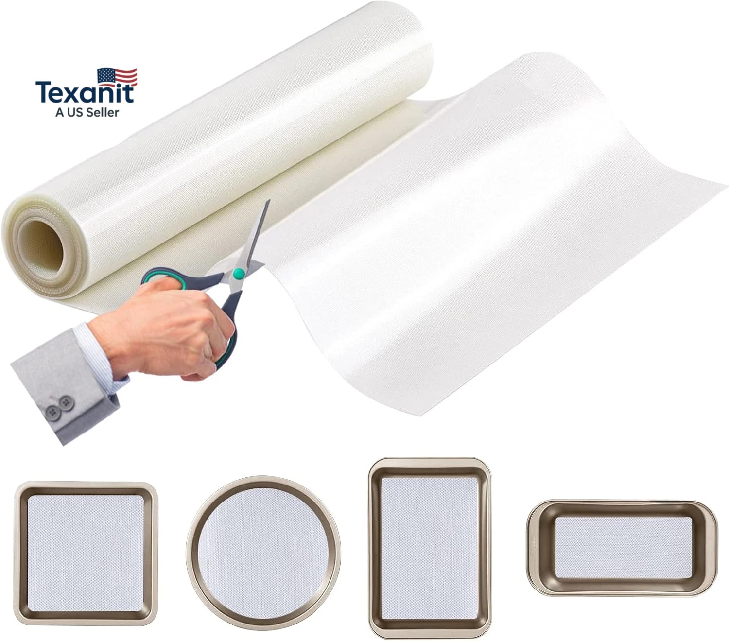 Silicone Baking Mat Roll, Cut to Size Silicone Mat, Non-Slip Silicone Pastry Mat