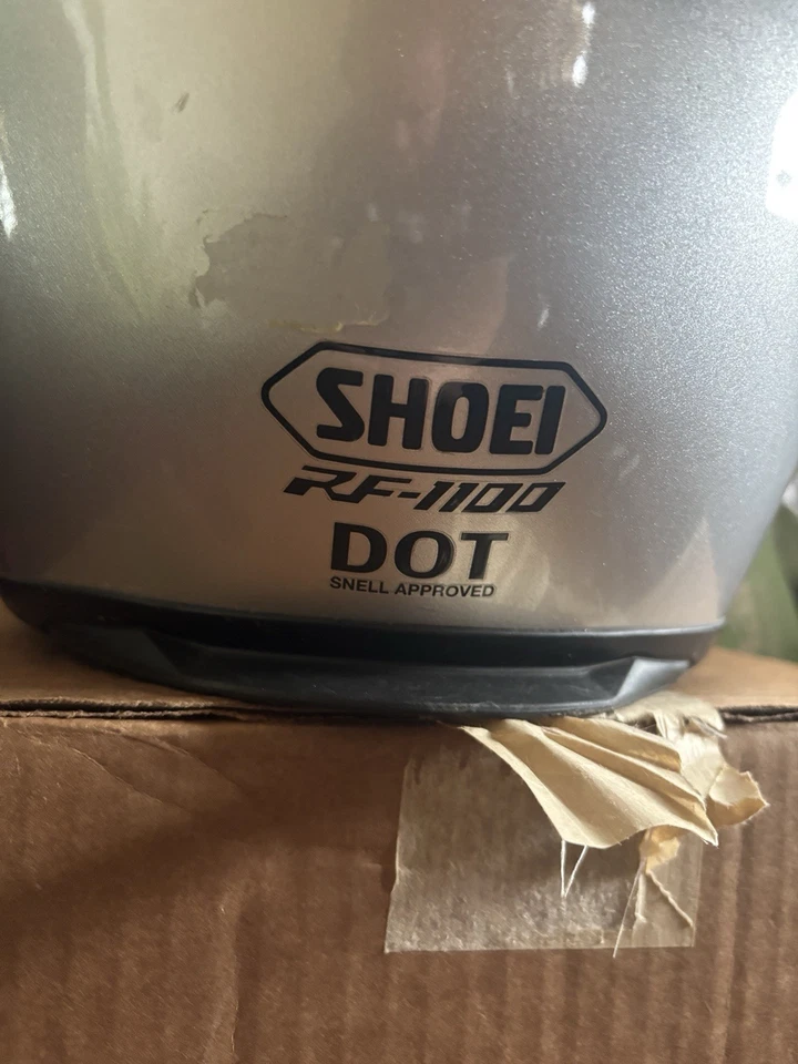 Capacete de motocicleta Shoei RF-1100 rosto inteiro tamanho XXL prata brilhante - Imagem 4 de 4