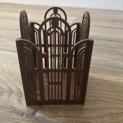 Frank Lloyd Wright Laser Cut Holz Stifthalter Kerzenhalter Kunsthandwerk - Bild 2 von 6