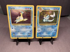 Pokemon TCG Fossil & Jungle Set Lot of 2 Card Holo Rare Lapras & Vaporeon WOTC