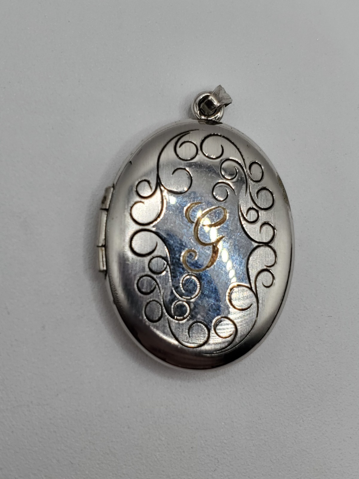 Engraved Initial Monogram G Vintage Sterling Silv… - image 2
