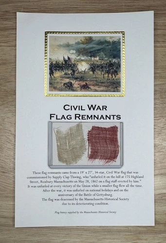 Antique Original Civil War Flag Remnants